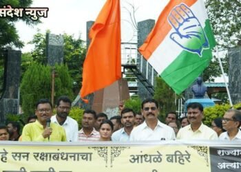 कलकत्ता, बदलापूर अत्याचाराचा राजुरा येथे महाविकास आघाडीच्या वतीने निषेध.