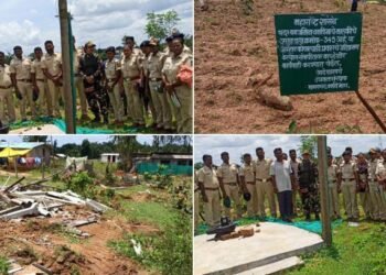 एटापल्लीत वनजमीन अतिक्रमणावर जोरदार कारवाई, जमीन खरेदीदारांची झोप उडाली.