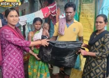 माजी जि.प.अध्यक्ष अजय कंकडालवार यांच्या कडून शंकर सिडाम परिवाराला ताडीपत्री मदत.