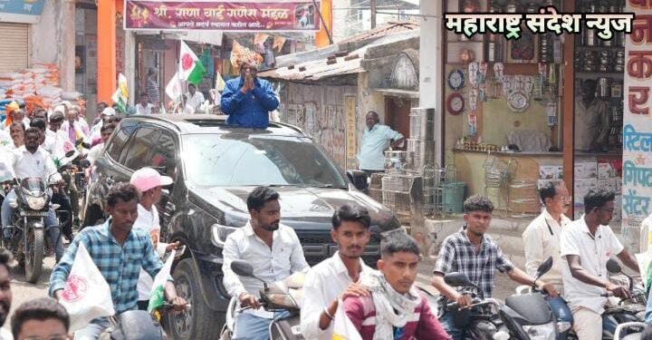 ॲड. वामनराव चटप यांचे नेतृत्वात राजुऱ्यात हजारो युवकांची भव्य बाईक रॅली.