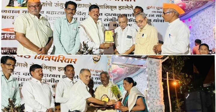 शिवसाई बजरंगं गणेश मंडळ व सूरज कुबडे मित्र परिवाराच्या वतीने जवानाचा सत्कार व भक्ती गीतांचा कार्यक्रम संपन्न.