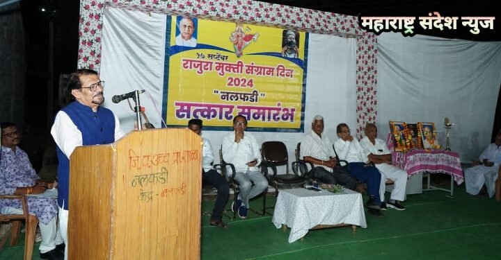 शेतकऱ्यांच्या मुलांची आर्थिक उन्नती हेच माझे ध्येय: ऍड. संजय धोटे राजुरा मुक्तीसंग्राम दिन प्रतिपादन.