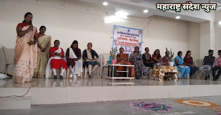 एकात्मिक बालविकास प्रकल्प गोंडपिपरी बीट धाबा तर्फे पोषण अभियान माह जनजागृती.