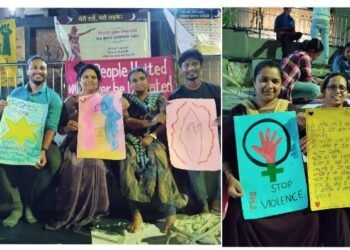 पुण्यात भर पावसात महिलांनी रेखाटले चित्र, मेरी रातें, मेरी सड़के’ या उपक्रमाची दुसरी रात्र उत्साहात संपन्न.