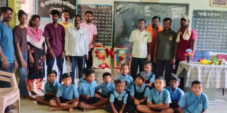 जि.प.शाळा निमलगुडम येथे महात्मा गांधी व लाल बहादूर शास्त्री जयंती साजरा