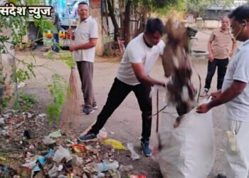 पतांजलिच्या वतीने हिंगणघाट बसस्थानक परिसरात राबविले स्वच्छता अभियान.