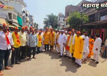 माँ वैष्णोदेवी व माँ तुळजा भवानी येथुन आणलेल्या ज्योतीचे सावनेर मध्ये भव्य स्वागत.