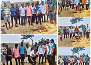 राजाराम ग्रामपंचायत अंतर्गत नवीन सिमेंट कॉंक्रेट रस्त्याची भूमिपूजन