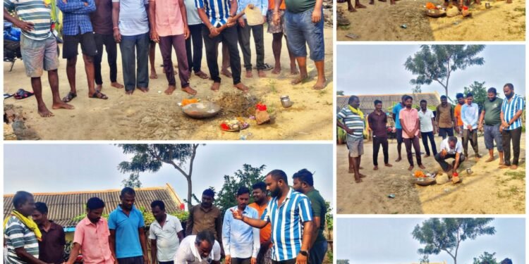 राजाराम ग्रामपंचायत अंतर्गत नवीन सिमेंट कॉंक्रेट रस्त्याची भूमिपूजन