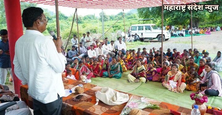 जामणी येथे आमदार सुभाष धोटे यांच्या हस्ते ग्रामपंचायत भवनाचे लोकार्पण.