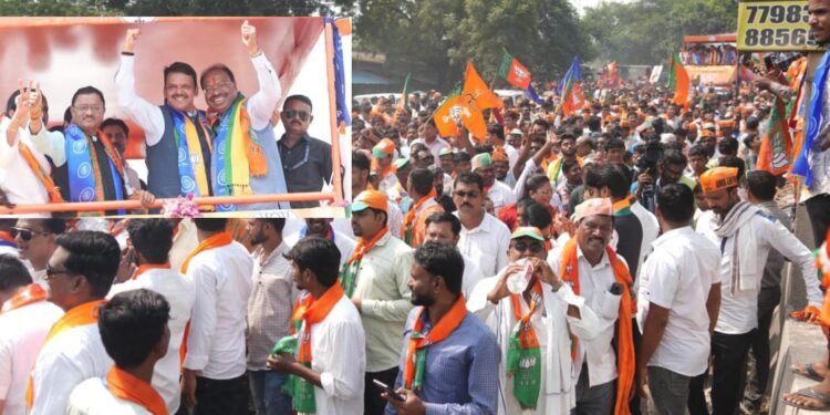 विशाल जनसुमदायाच्या साक्षीने भाजपा प्रदेशध्यक्ष चंद्रशेखर बावनकुळे यांचे नामांकन दाखल.