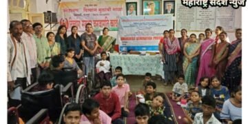 स्नेहांगन दिव्यांग मुंलाच्या शाळामध्ये पालक सभा व दिवाळी उत्सव सोहळा साजरा, दिव्यांग मुंलाच्या चेहऱ्यावर आनंद फुलला.