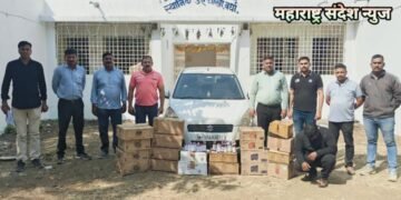 स्थानिक गुन्हे शाखा जिल्हा वर्धा पथकाकडून अवैध दारू तस्करी करणाऱ्यावर धडक कार्यवाही.