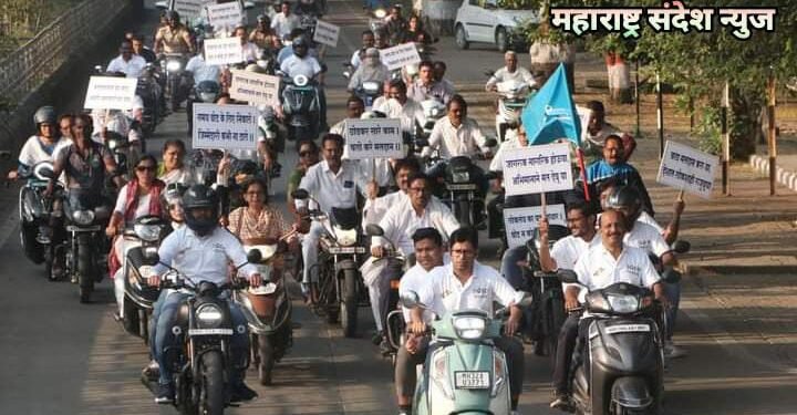 वर्धा: मतदानाचा संदेश देण्यासाठी जिल्हा स्वीप समितीच्या वतीने बाईक रॅलीचे आयोजन.
