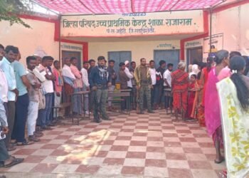 अहेरी विधानसभेतील राजाराम, खांदला पोलीस स्टेशन हद्दीत मतदान केंद्रावर पोलिस बंदोबस्तात मतदान शांततेत पार.