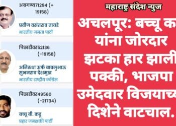 अचलपूर: बच्चू कडू यांना जोरदार झटका हार झाली पक्की, भाजपा उमेदवार विजयाच्या दिशेने वाटचाल.