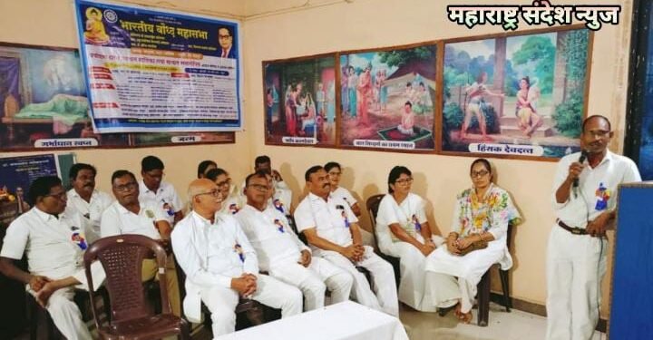 भारतीय बौद्ध महासभा राजुरा तालुका तर्फे धम्म प्रवचन मालिका तथा सत्कार समारोप संपन्न.