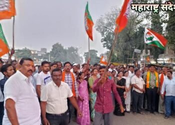 देवेंद्र फडणवीस यांनी मुख्यमंत्री पदाची शपथ घेतल्यानंतर सावनेर मध्ये जल्लोष.