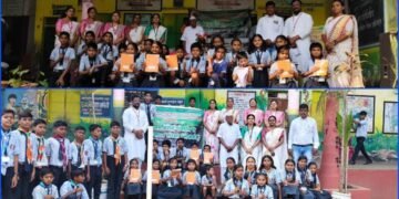 राजुरा येथील आदर्श शाळेत डॉ. बाबासाहेब आंबेडकर यांच्या महापरिनिर्वाण दिनानिमित्त कार्यक्रम संपन्न.