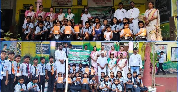 राजुरा येथील आदर्श शाळेत डॉ. बाबासाहेब आंबेडकर यांच्या महापरिनिर्वाण दिनानिमित्त कार्यक्रम संपन्न.