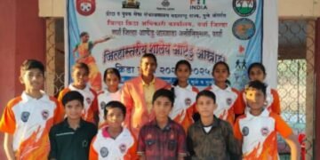 आष्टेडू आखाडा स्पर्धेत भारत विद्यालय हिंगणघाटच्या खेळाडूची विभाग स्तरावर निवड.