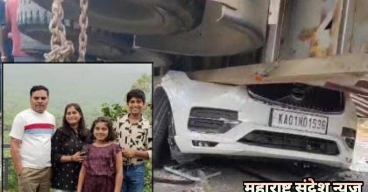 सांगलीतील उद्योजक कुटुंबाचा बेंगळुरु राष्ट्रीय महामार्गावर भीषण अपघात एकाच कुटुंबातील 6 जणांचा जागीच मृत्यू.