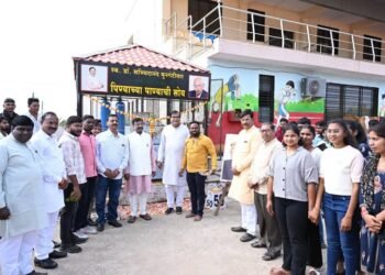 विसापूर येथील तालुका क्रिडा संकुलन येथे पिण्याच्या पाण्याचे उद्दघाटन.