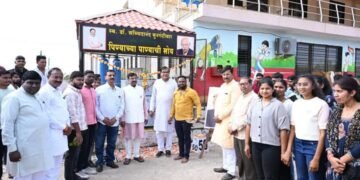 विसापूर येथील तालुका क्रिडा संकुलन येथे पिण्याच्या पाण्याचे उद्दघाटन.