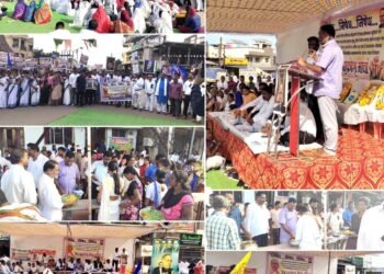 आलापल्ली येथील जनआक्रोश मोर्च्यात जि.प.माजी अध्यक्ष अजयभाऊ कंकडालवार यांची उपस्थिती.