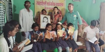 नवसंजीवनी सार्वजनिक वाचनालय देऊळगाव येथे वाचन संकल्प महाराष्ट्राचा उपक्रम घेण्यात  आला.