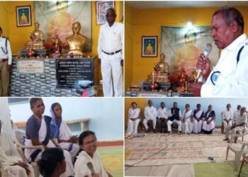 भीमा कोरेगाव शौर्य दिना निमित्त व आत्मसन्मान दिनानिमित्त विजय स्तंभास करण्यात आले अभिवादन.