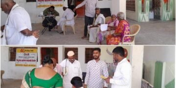 जळका येथे मोफत आरोग्य तपासणी शिबिराच्या माध्यमातून गरजूंना मोफत आरोग्य सेवा.