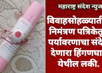 विवाहसोहळ्यातील निमंत्रण पत्रिकेतून पर्यावरणाचा संदेश देणारा हिंगणघाट येथील लकी.