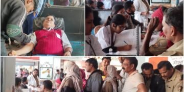 हिंगणघाट येथील एसटी बसस्थानकावर रक्तदान, मोफत नेत्र व आरोग्य तपासणी शिबिर संपन्न.