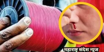 नागपूरात नॉयलान मांजाने महिला पोलीस कर्मचाऱ्याचे जीव वाचला पण नाक चिरल्या गेले.