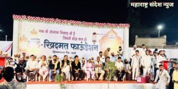 हिंगणघाट येथे अल ख़िदमत फाउन्डेशन द्वारा मुस्लिम समाजाचा सामुहिक विवाह समारोह संपन्न.