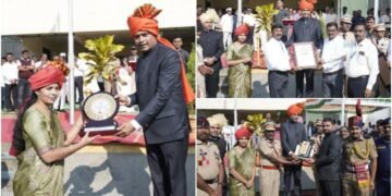 वर्धा: प्रजासत्ताक दिनी पालकमंत्री यांच्या हस्ते विविध पुरस्कारांचे वितरण.