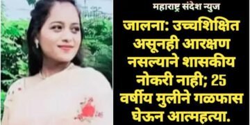जालना: उच्चशिक्षित असूनही आरक्षण नसल्याने शासकीय नोकरी नाही; 25 वर्षीय मुलीने गळफास घेऊन आत्महत्या.