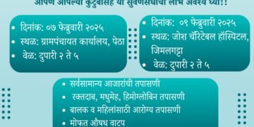 दि जोश फाउंडेशन, जीमलगट्टा, पेटा तर्फे  मोफत आरोग्य शिबिर.