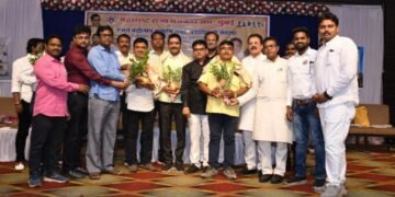 महाराष्ट्र राज्य पत्रकार संघाचा रजत महोत्सव व पदाधिकारी मेळावा भद्रावती येथे संपन्न.