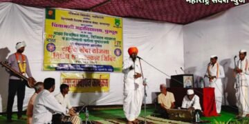 कोची येते राष्ट्रीय सेवा योजनाच्या शिबिरात डॉ. सावंत यांचे कीर्तनातून समाज प्रबोधन.