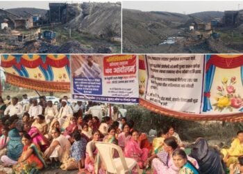 सावनेर तालुक्यातील कोटोळी आदासा कोयला खदान येरणगाव 15 खेडी तथा फटका खेडी येथे शेतकऱ्यांच्या माध्यमातून काम बंद आंदोलन.