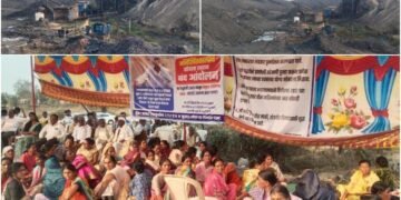 सावनेर तालुक्यातील कोटोळी आदासा कोयला खदान येरणगाव 15 खेडी तथा फटका खेडी येथे शेतकऱ्यांच्या माध्यमातून काम बंद आंदोलन.