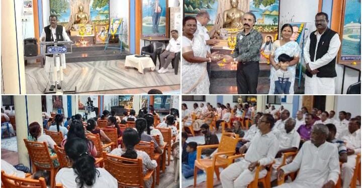 बौद्ध धम्म संस्कार संघ श्रावस्ती विहार सांगली येथे माघ पौर्णिमा व संत शिरोमणी रोहिदास महाराज यांची जयंती साजरी.