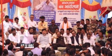 कोठोडीत डब्लूसीएलच्या विरोधात पिडीत शेतकऱ्यांचे बेमुदत आंदोलन, चंद्रशेखर बावनकुळे यांनी शेतकऱ्यांच्या बेमुदत आंदोलनस्थळी दिली भेट