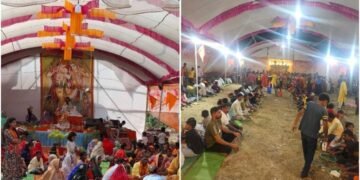 चमत्कारी प्राचीन शिव मंदिर चणकापूर येथे श्रीमद् भागवत कथेचे समापन.