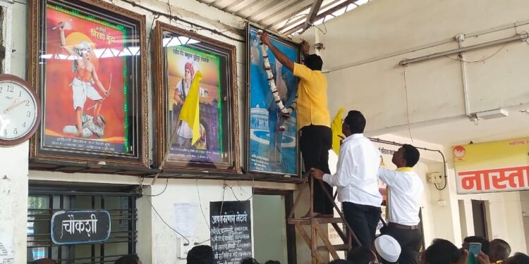 अहेरी येथे क्रांतिवीर बाबुराव शेडमाके यांना अभिवादन : माजी जि.प.अध्यक्ष अजयभाऊ कंकडालवार यांची प्रमुख उपस्थिती.