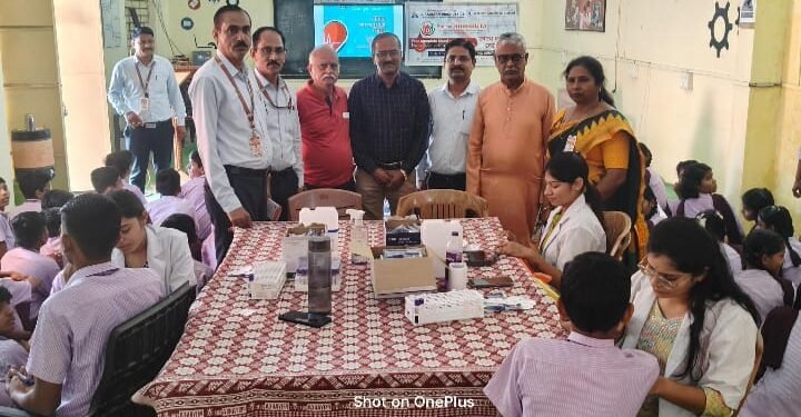 भारत विद्यालय हिंगणघाट येथे विद्यार्थ्यांकरिता मोफत रक्त तपासणी शिबिर संपन्न.