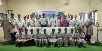 कल्याण कॉलेज आँफ नर्सिंग राजुरा येथे जागतिक परिचारिका दिन उत्साहात.