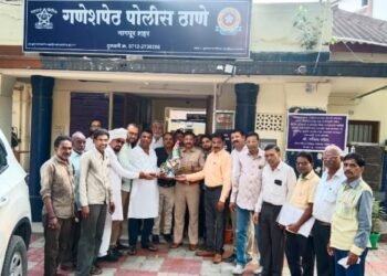 नागपूर शहर गणेशपेठ पोलीस स्टेशन के नवनियुक्त वरिष्ट पोलीस निरीक्षक संजय मेंढे का स्वागत.